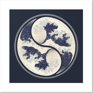 Yin Yang Waves Posters and Art